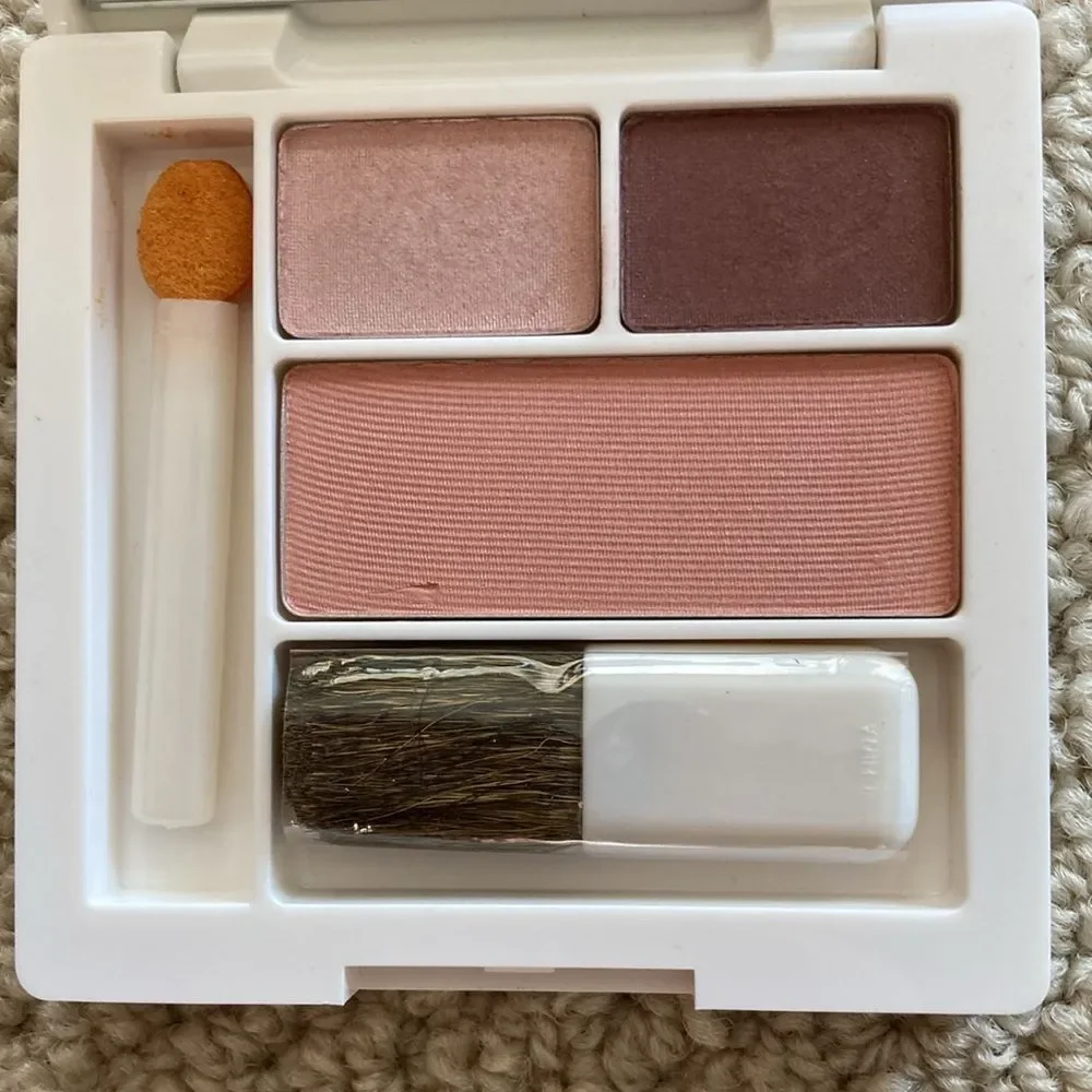 Clinique White Compact Mauve Purple Nude Shades Like New